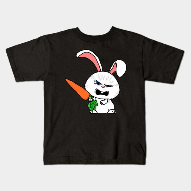 Pissed Off Bunny Kids T-Shirt by imphavok